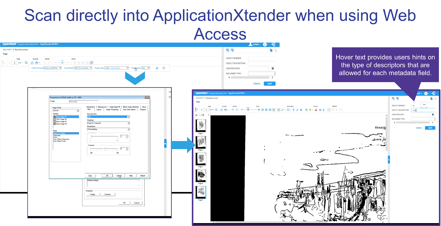 ApplicationXtender 16.3 Web-Based Scanning
