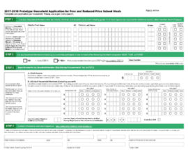 Free & Reduced Meal Application Form Design & Printing